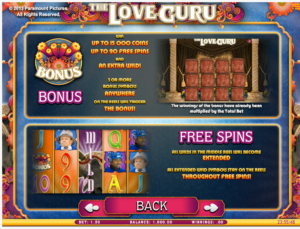 The Love Guru Bonus + Free Spins