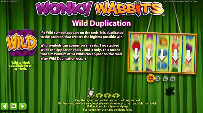 Wonky Wabbits Wild Symbol | Infographic